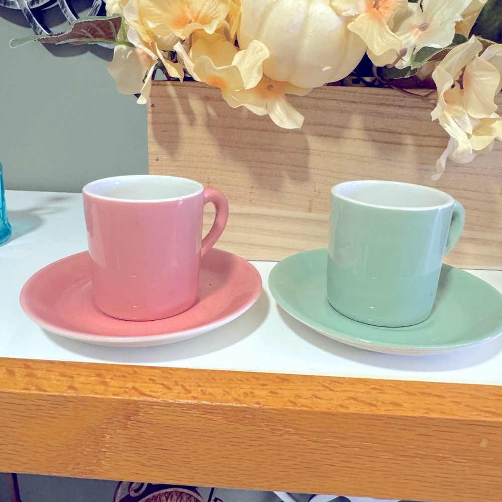 Espresso cups and saucers